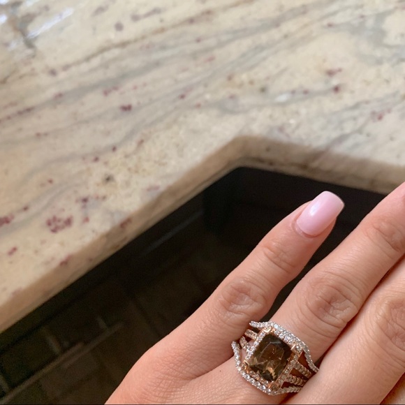 SOLD Le Vian Smoky Quartz and Diamond Ring - Picture 3 of 8